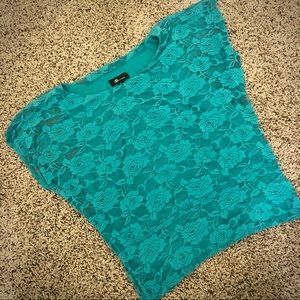 AB Studio Floral Lace Shirt